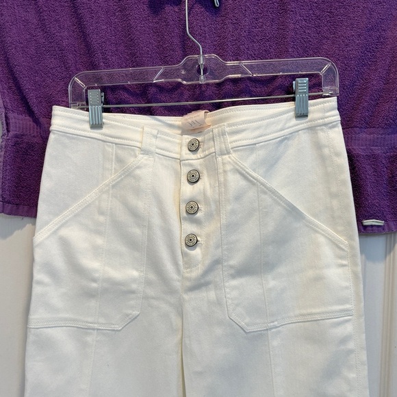 NWT Cinq à Sept White Wide-Leg Jeans - Picture 2 of 12